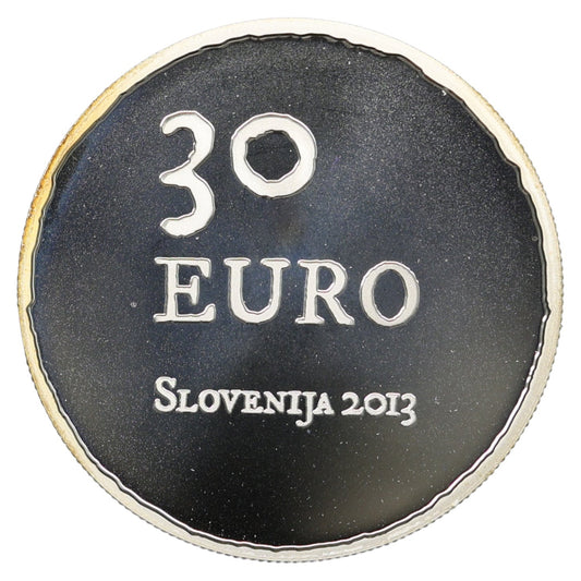 Slovénie 30 Euros 2013 300e Anniversaire  de la Révolte paysanne de Tolmin Argent BE 15 gr