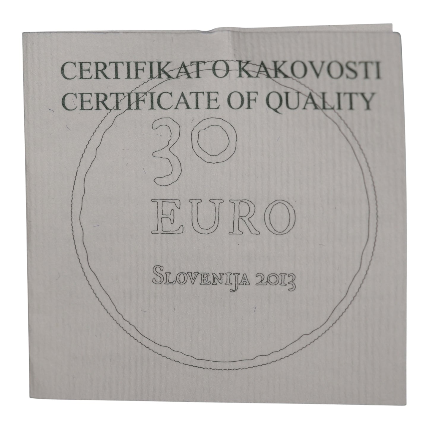 Slovénie 30 Euros 2013 300e Anniversaire  de la Révolte paysanne de Tolmin Argent BE 15 gr