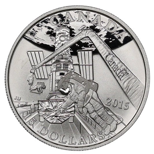 Canada 15 Dollars Exploration spatiale 2015 Argent .999 silver Royal Canadian mint 23.17 gr