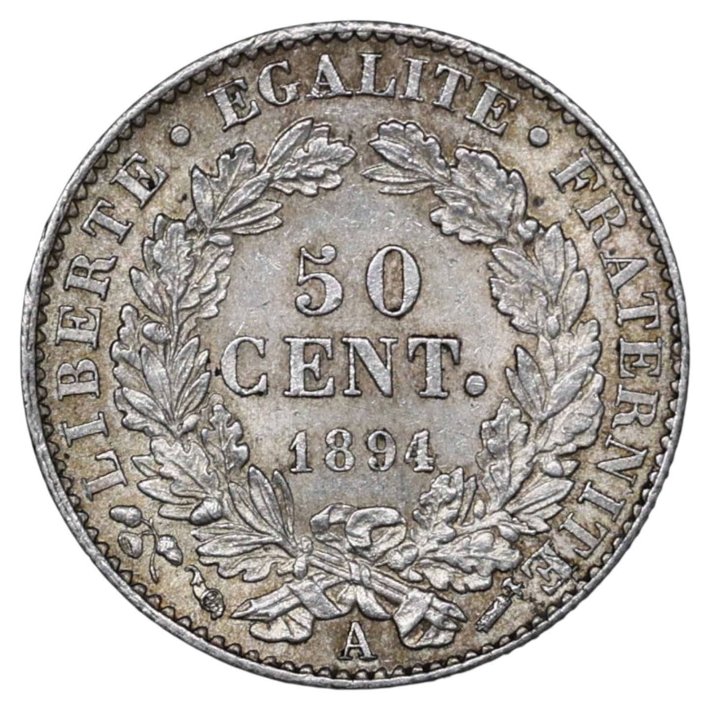 Troisième République (1871-1940) 50 Centimes Cérès Argent 1894 A Paris 2.51 gr