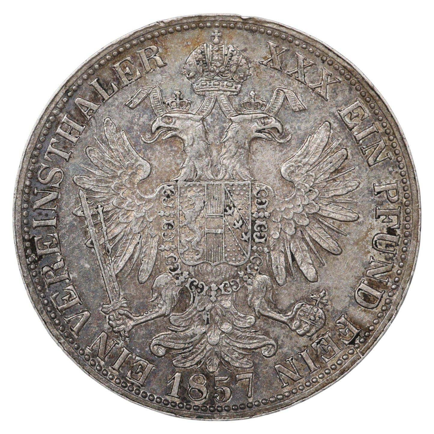 Autriche François Joseph Ier (1848-1916) 1 Thaler Argent 1857 A Vienne 18.54 gr