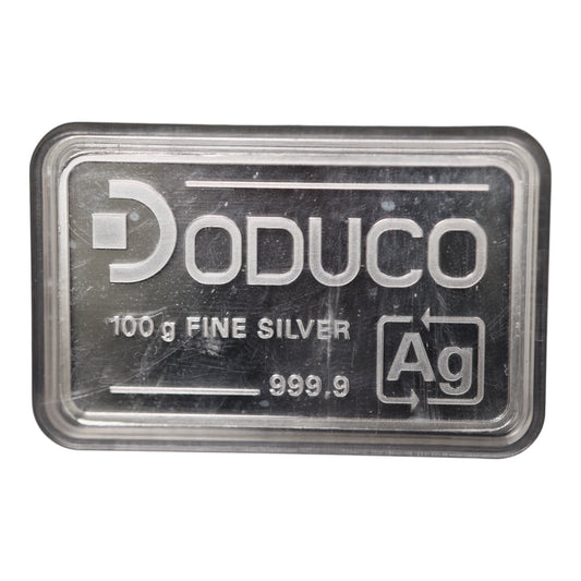 Lingotin Argent 100g Fine silver 999.9 Doduco