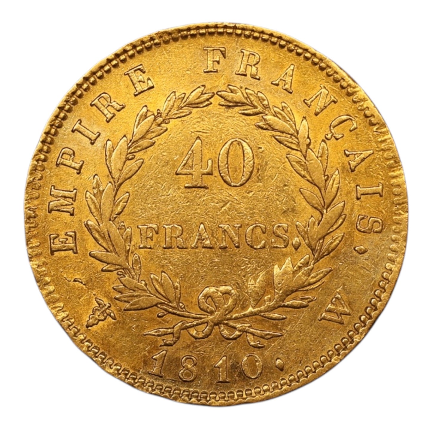 Napoléon Ier (1804-1814) 40 Francs Or 1810 W Lille 12.82 gr