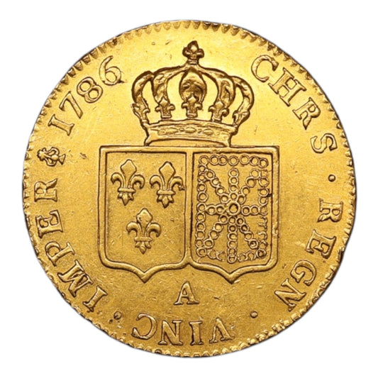 Louis XVI (1774-1792) Double Louis d'or à la tête nue 1786 A Paris 15.25 gr