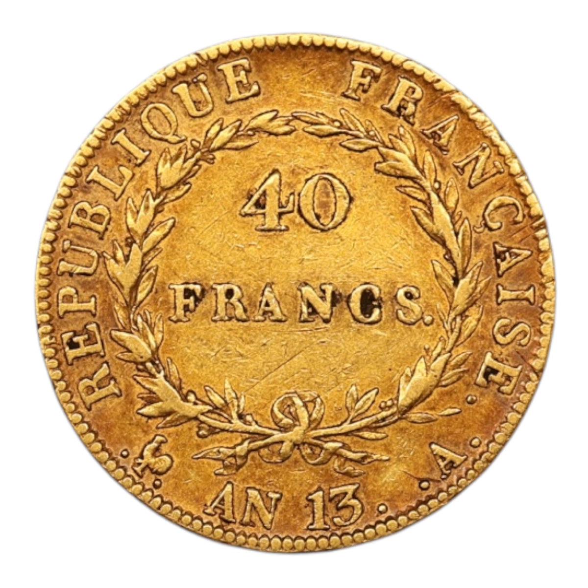 Napoléon Ier (1804-1814) 40 Francs Or AN 13 A Paris 12.89 gr