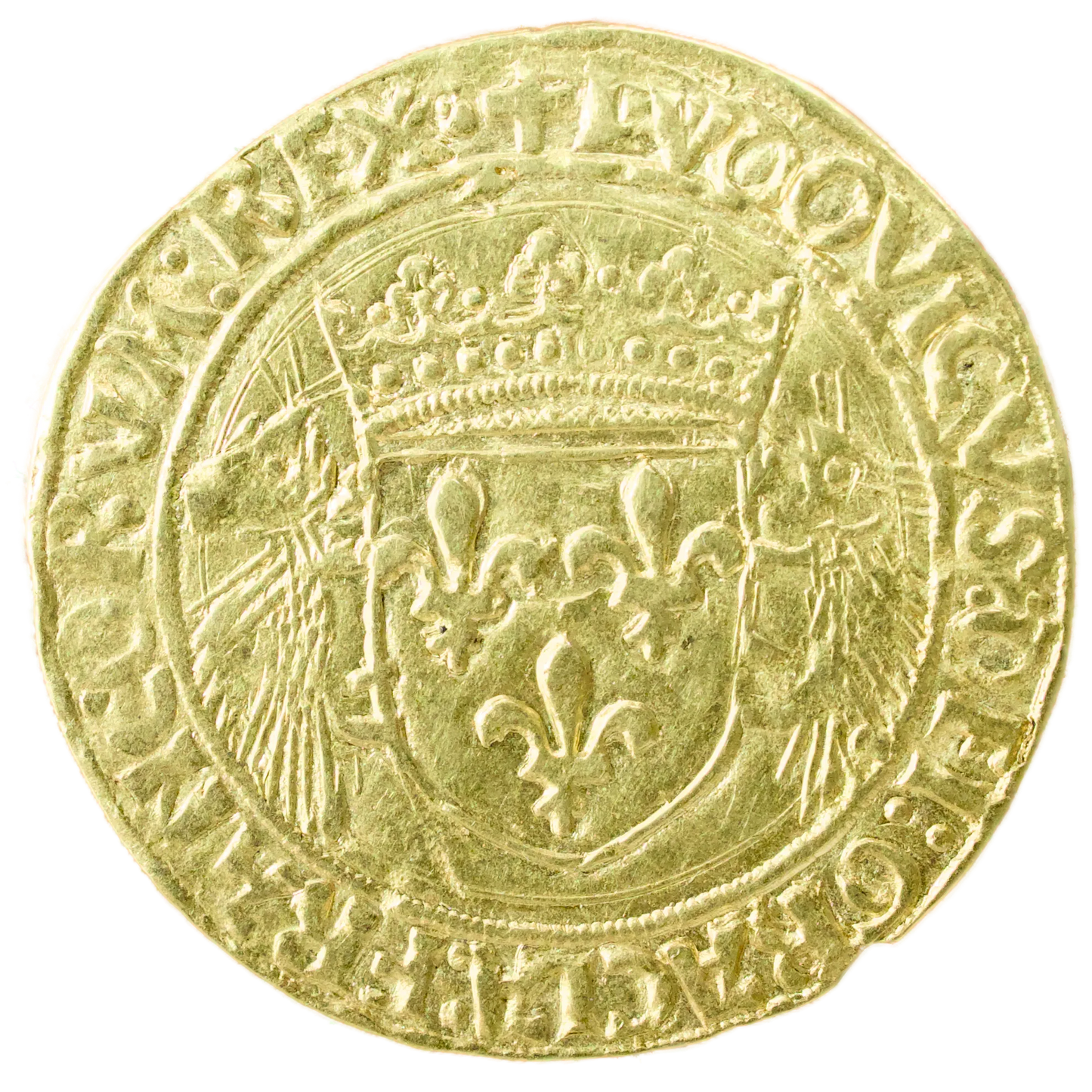 Louis XII (1498-1515) Écu d'or au porc-épic point 12ème Lyon Or 3.32 gr
