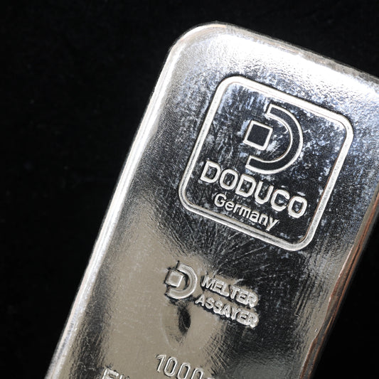 Lingot Argent 1000 gr (1 kg) Fine Silver 999.9 DODUCO LBMA Avec Certificat