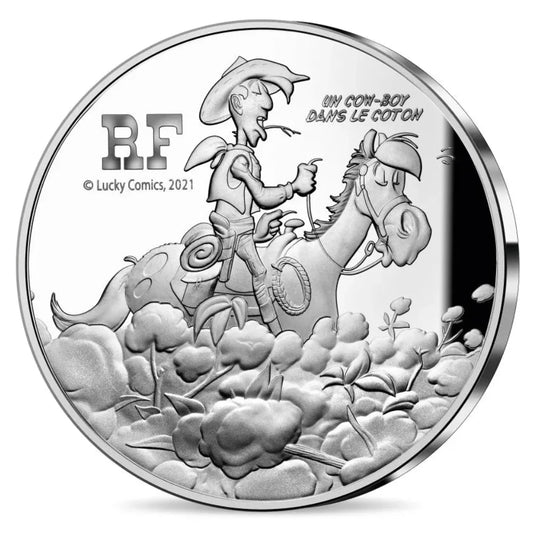Monnaie de Paris 10 Euros 2021 BE Lucky Luke 75 ans Argent .999 Dans son coffret