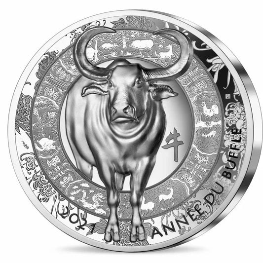 Monnaie de Paris 20 Euros 2021 BE Calendrier chinois année du Buffle Argent 1oz Dans son coffret