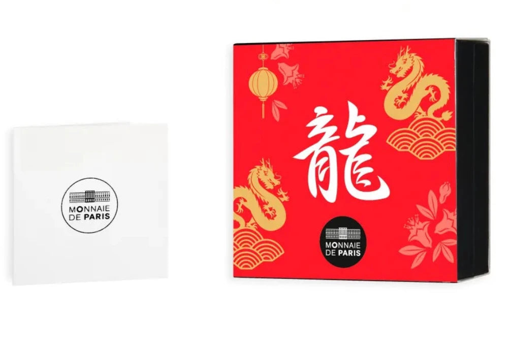 Monnaie de Paris 20 Euros 2024 BE Haut relief Calendrier chinois année du Dragon Argent Dans son coffret