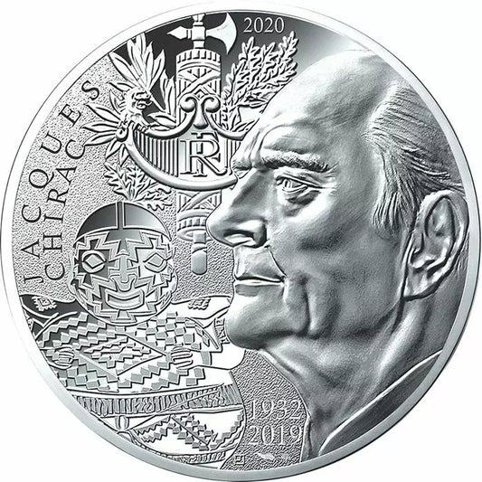 France 20 Euros Argent Belle Épreuve BE 2020 Jacques Chirac 18 gr Monnaie de Paris