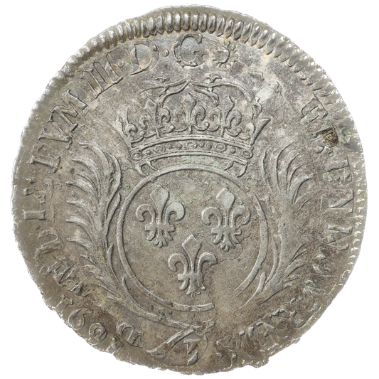 LOUIS XIV (1643-1715) 1/2 Shield with palms Atelier I of Limoges 13.47 gr
