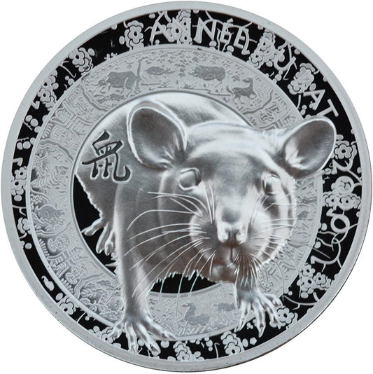 Monnaie de Paris 20 Euros 2020 BE Calendrier chinois année du Rat Argent 1oz Dans son coffret