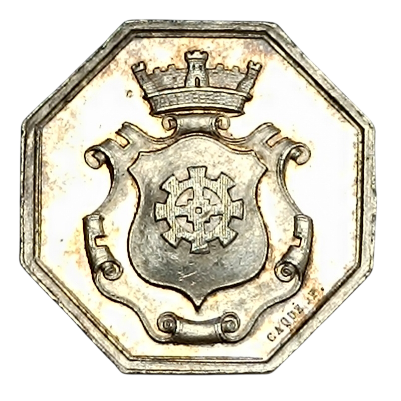 Jeton Comptoir d'escompte de Mulhouse 1854 Argent 6.68 gr
