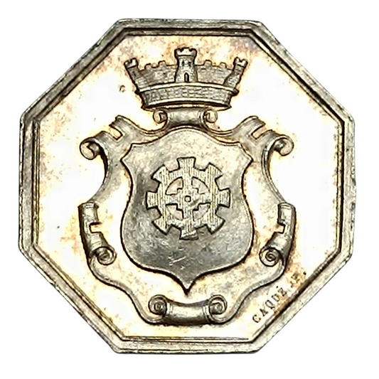 Jeton Comptoir d'escompte de Mulhouse 1854 Argent 6.68 gr