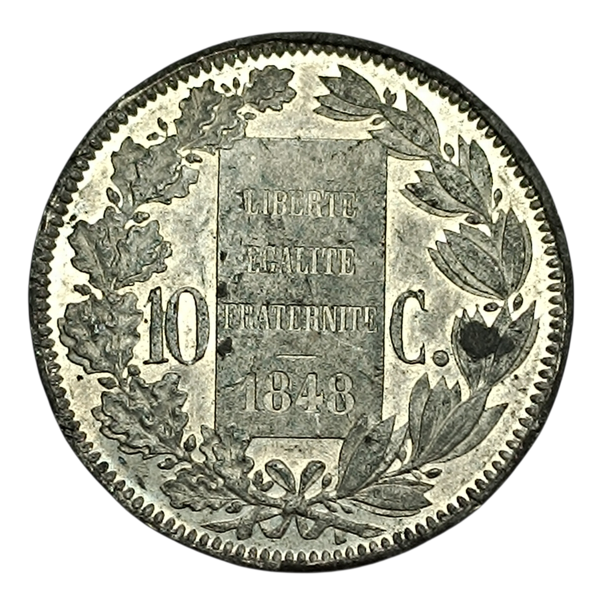 Concours 10 centimes 1848 en étain Par Dieudonné 8.29 gr