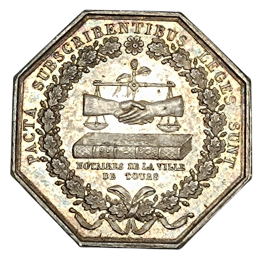 Jeton Notaires de Tours Argent 11.40 gr 30 mm