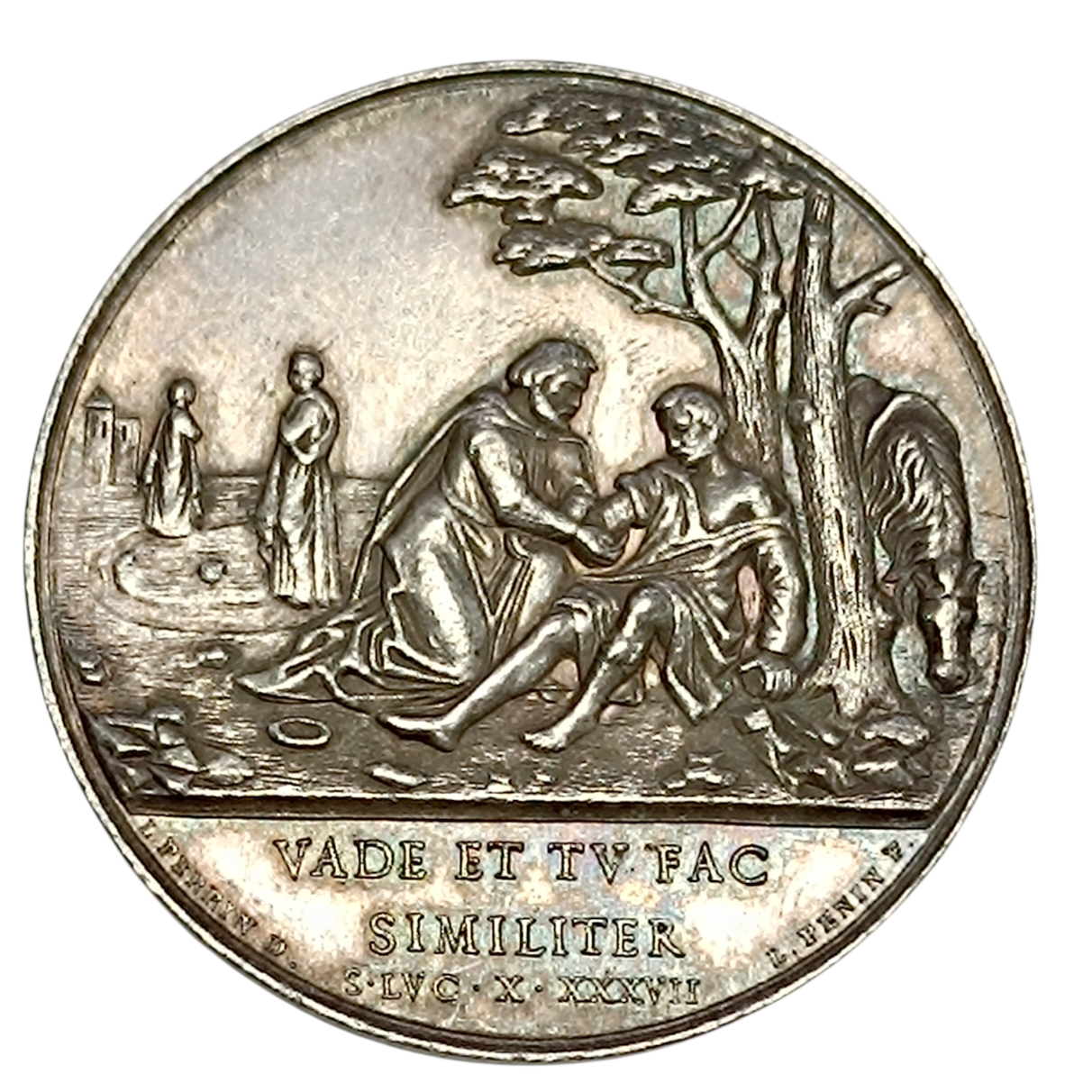 Ficha Dispensario General de Lyon fundado en 1818 Plata 16,07 gr 33 mm