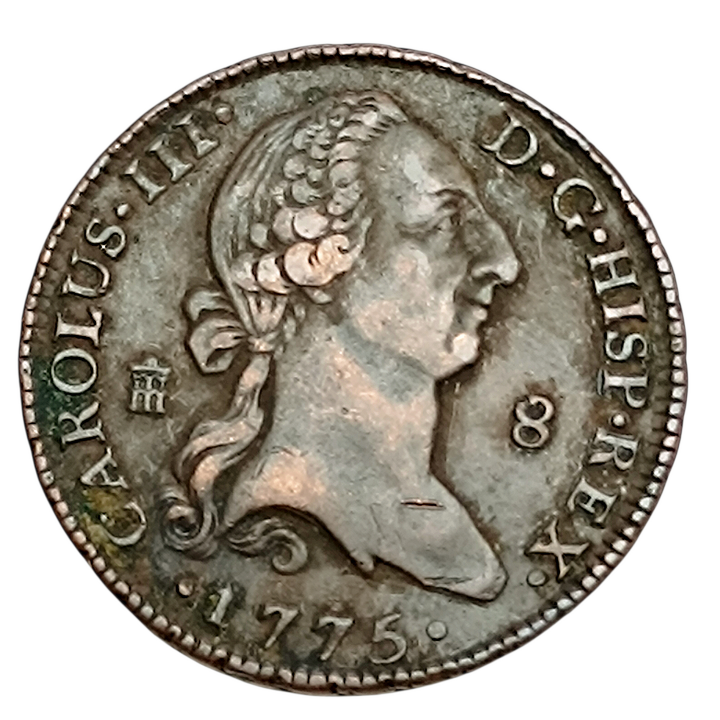 España 8 Maravedís 1775 Carlos III 11,28 gr