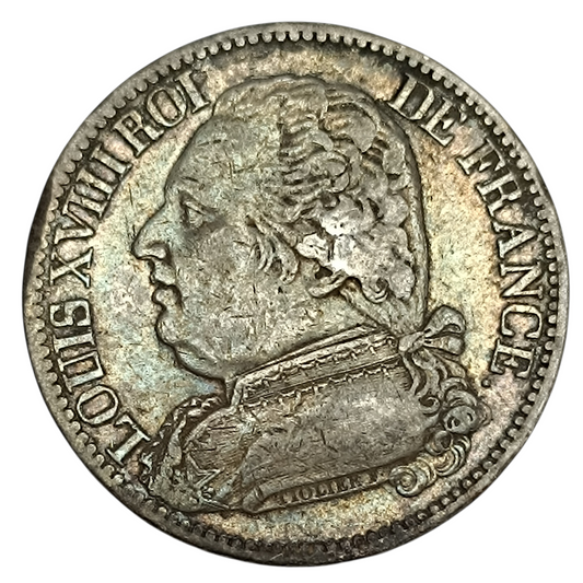 Louis XVIII (1814-1826) 5 Francs 1814 A Paris. Argent. 24.61 gr