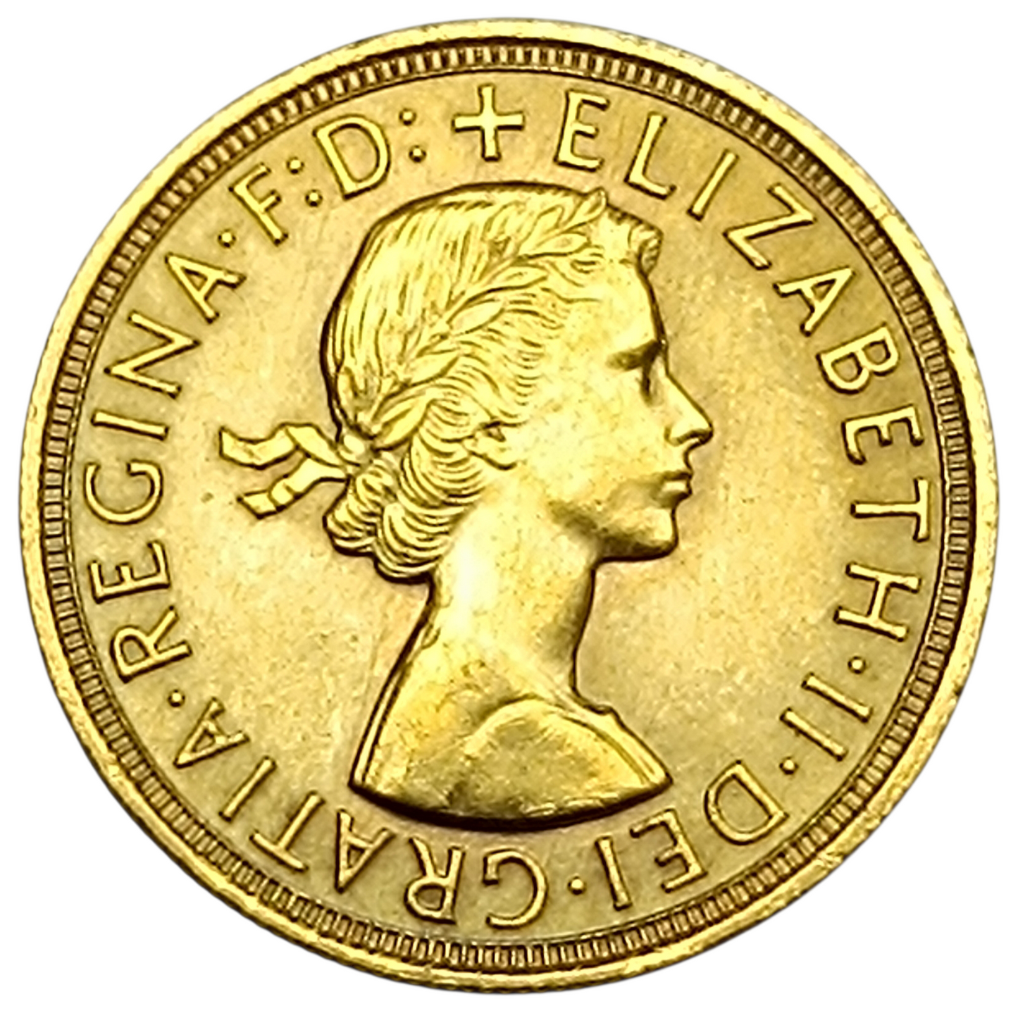 Grande Bretagne 🇬🇧 Elisabeth II (1952-2022) Souverain Or 1957 1re effigie 7.96 gr
