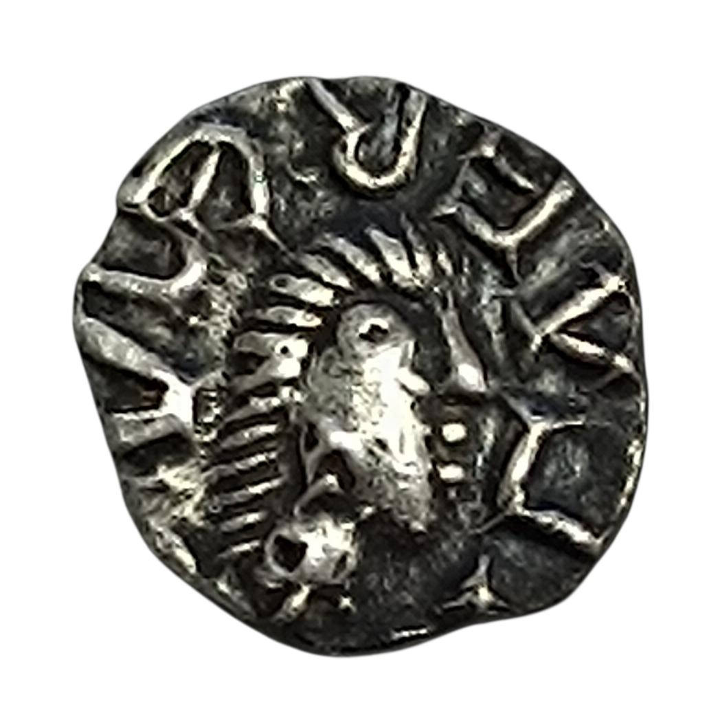 PEUPLES BARBARES (675-750) POITOU / MELLE Denier d'argent 1.01 gr