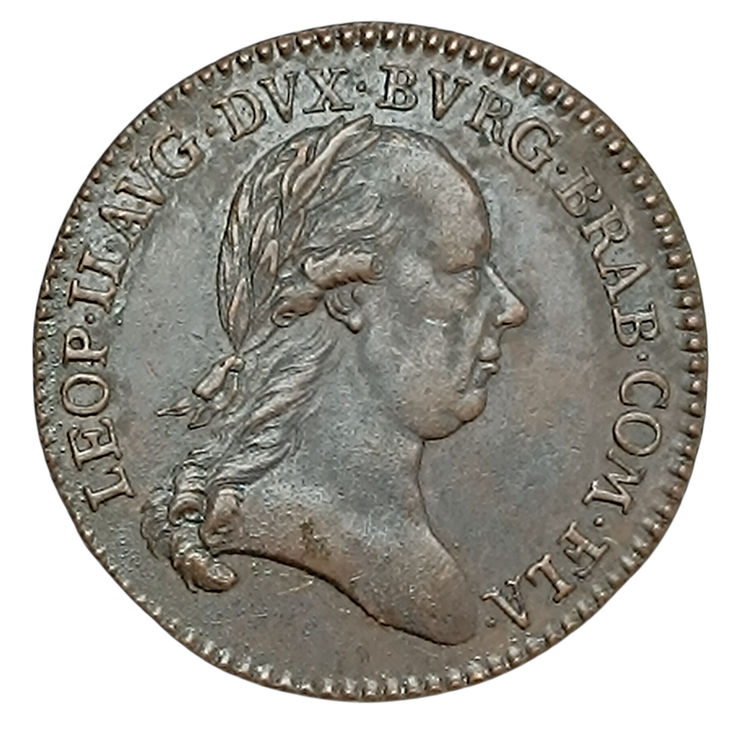 Austrian Netherlands Liard 1791 Leopold II 21 mm 3.14 gr