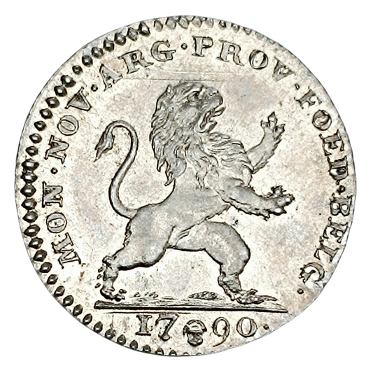 Pays-Bas Autrichiens Insurrection États Belges unis 10 Sols (10 stuiver) 1790 Argent 4.69 gr