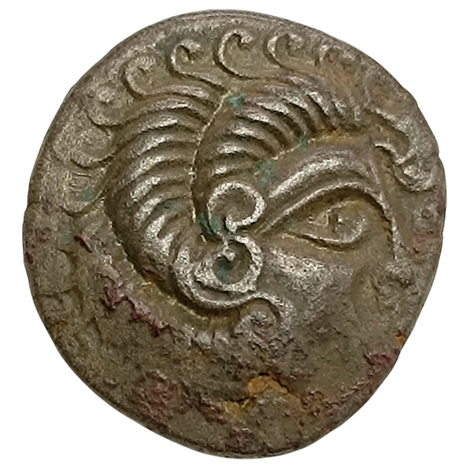 Gaule Coriosolites (région de Corseul. côtes d'Armor. Bretagne) Statère de Billon. classe II au nez pointé. 6.77 gr