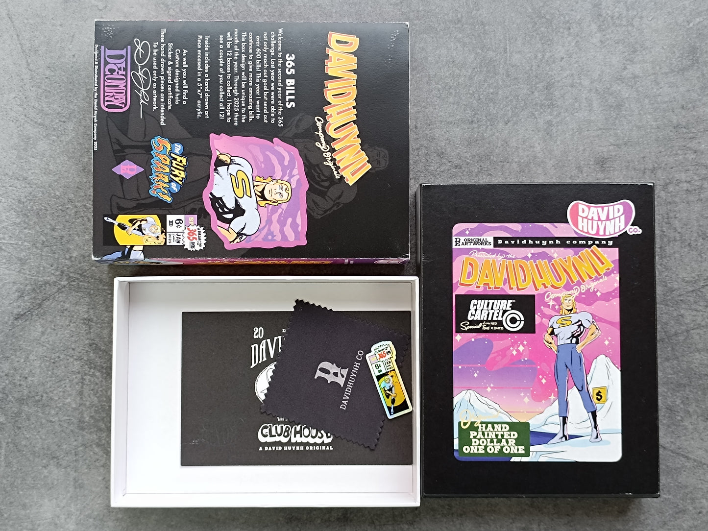 Billet 1 Dollar peint à la main par David Huynh. Star Wars The Mandalorian. 1 of 1.