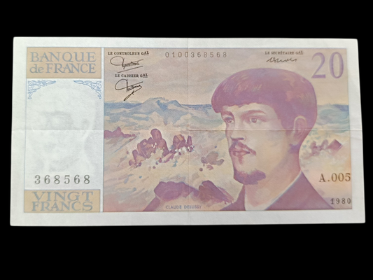 Billet 20 Francs Debussy 1980 A.005