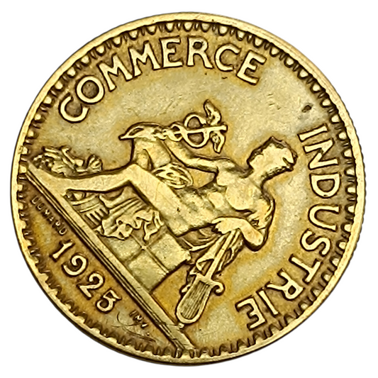 Monnaie fautée. Coins tournés. 2 Francs 1925 Domard. 7.96 gr