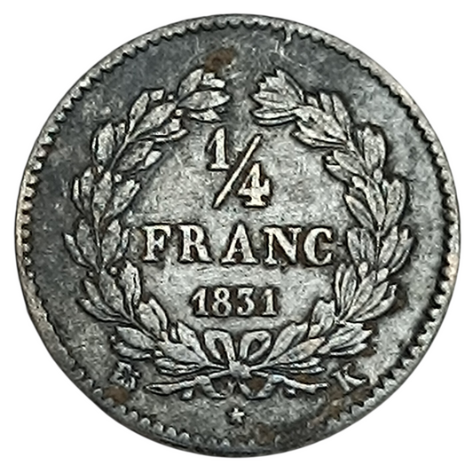 Louis-Philippe Ier (1830-1848) 1/4 de franc 1831 K Bordeaux Argent 1.22 gr