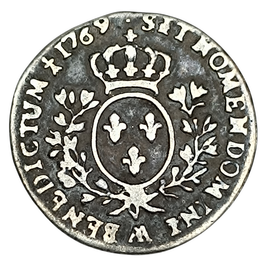 Louis XV (1715-1774) 1/10 ème écu au bandeau 1769 AA Metz - 2.75 gr - L4L 497