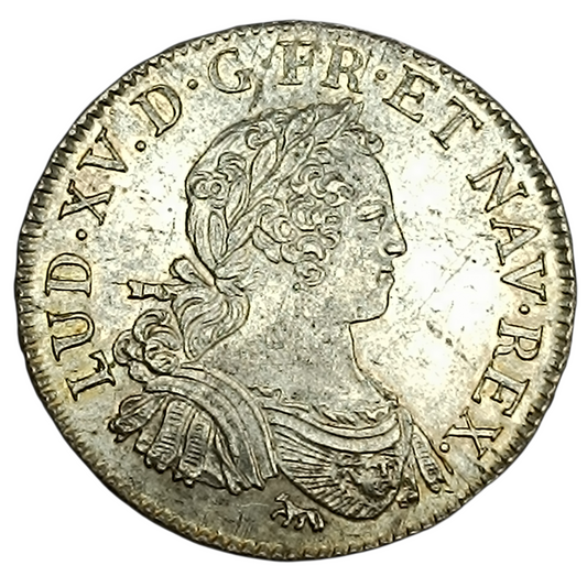 Louis XV (1715-1774) 1/2 Demi Écu aux 8L 1725 Paris Argent 11.79 Gr