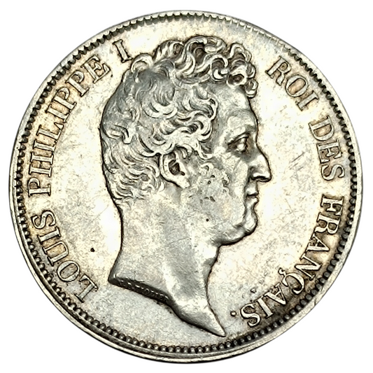 Louis-Philippe Ier (1830-1848) 5 francs 1831 MA Marseille Tiolier Tranche en creux Argent - 24.87 gr - G. 676