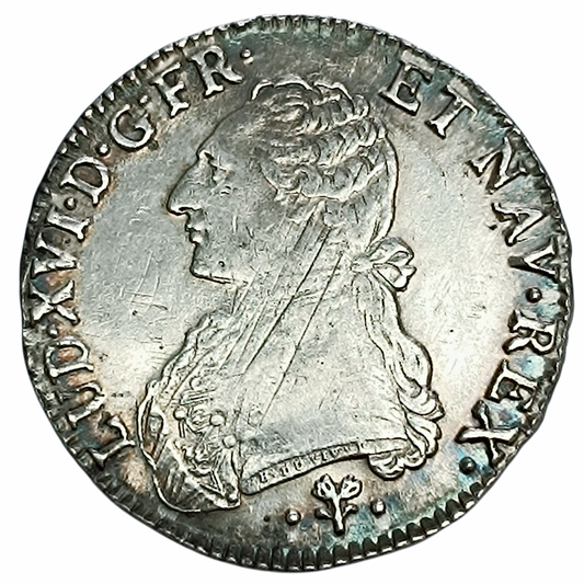 Louis XVI (1774-1792) Écu aux branches d'olivier 1789 L Bayonne Argent 29.15 gr