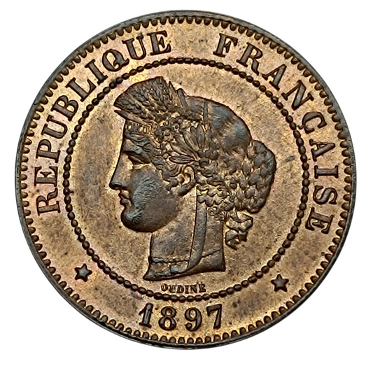 Cérès 5 Centimes 1897 A Paris Bronze - 5.00 gr - G. 157a