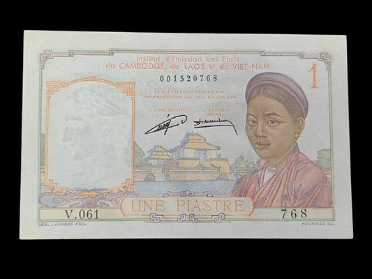 Indochine billet 1 Piastre 1953. État neuf