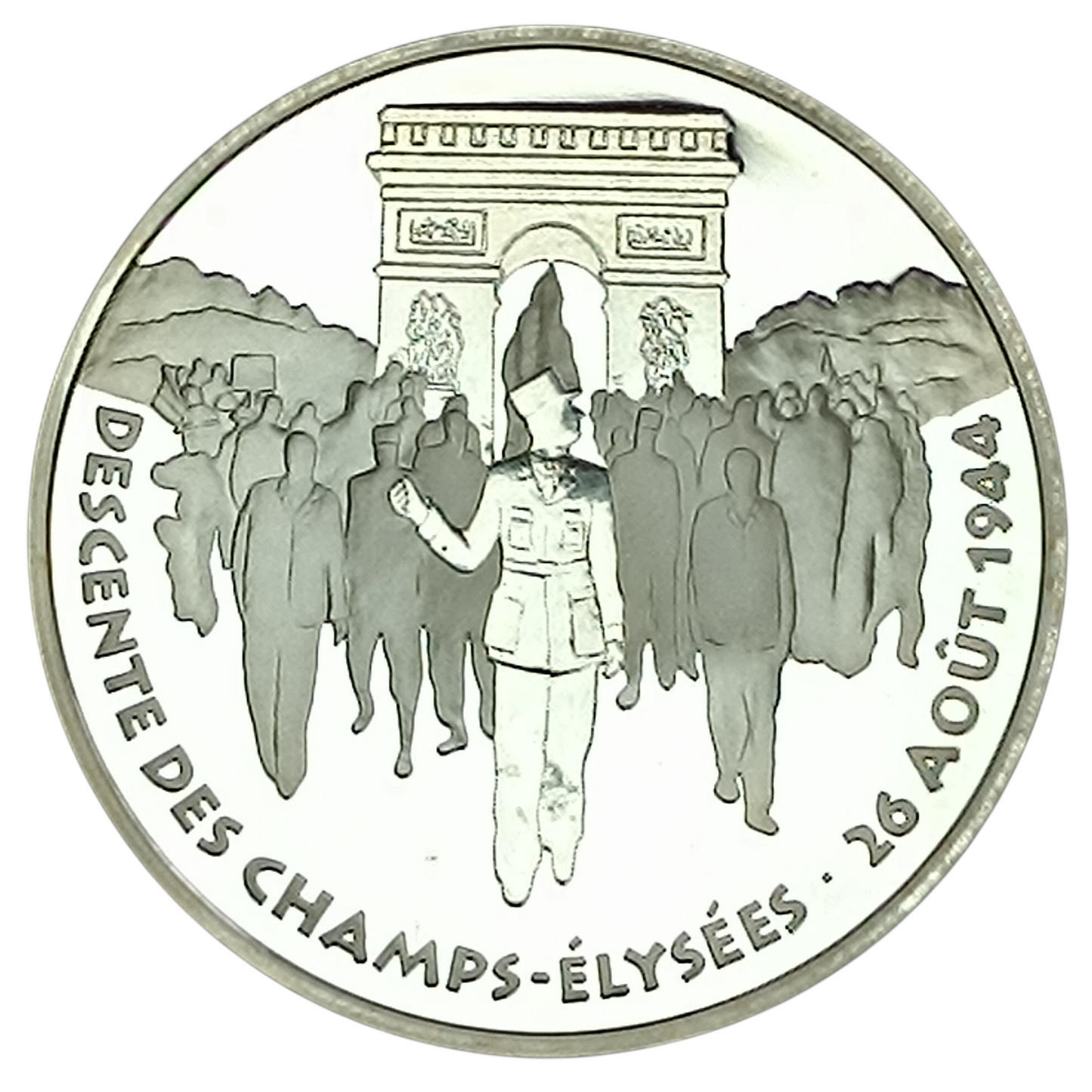 Monnaie de Paris 100 Francs 1994 De Gaulle Libération de Paris. Coffret BE Argent 22.2 gr