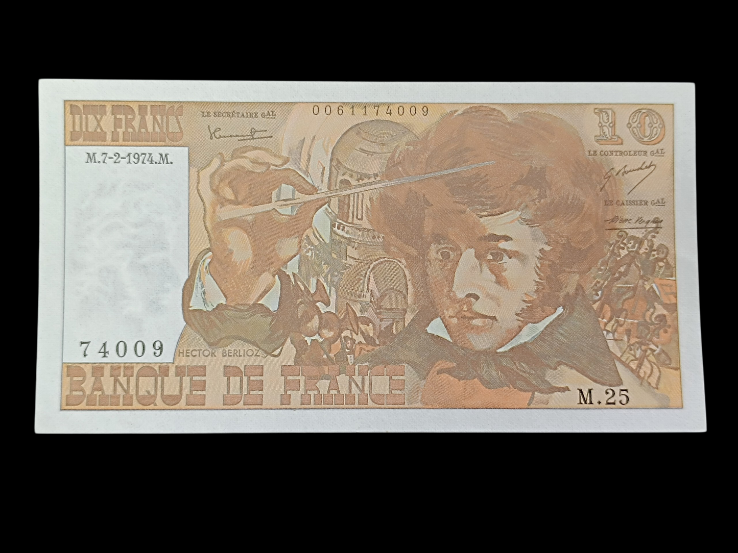 Billet de 10 Francs Berlioz 7-2-1974. État neuf