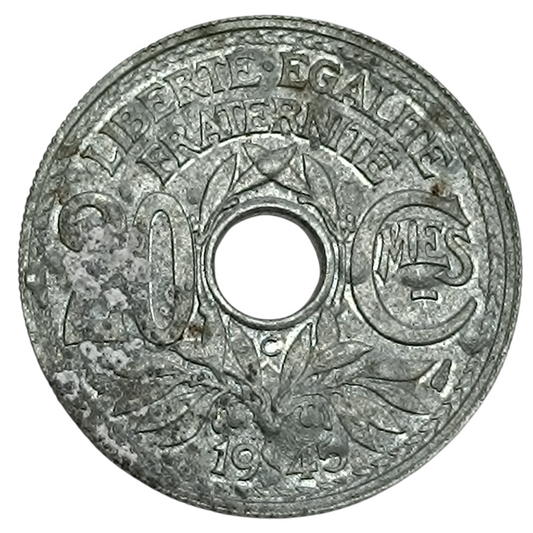 Lindauer 20 centimes 1945 C Castelsarrasin zinc 3.62 gr