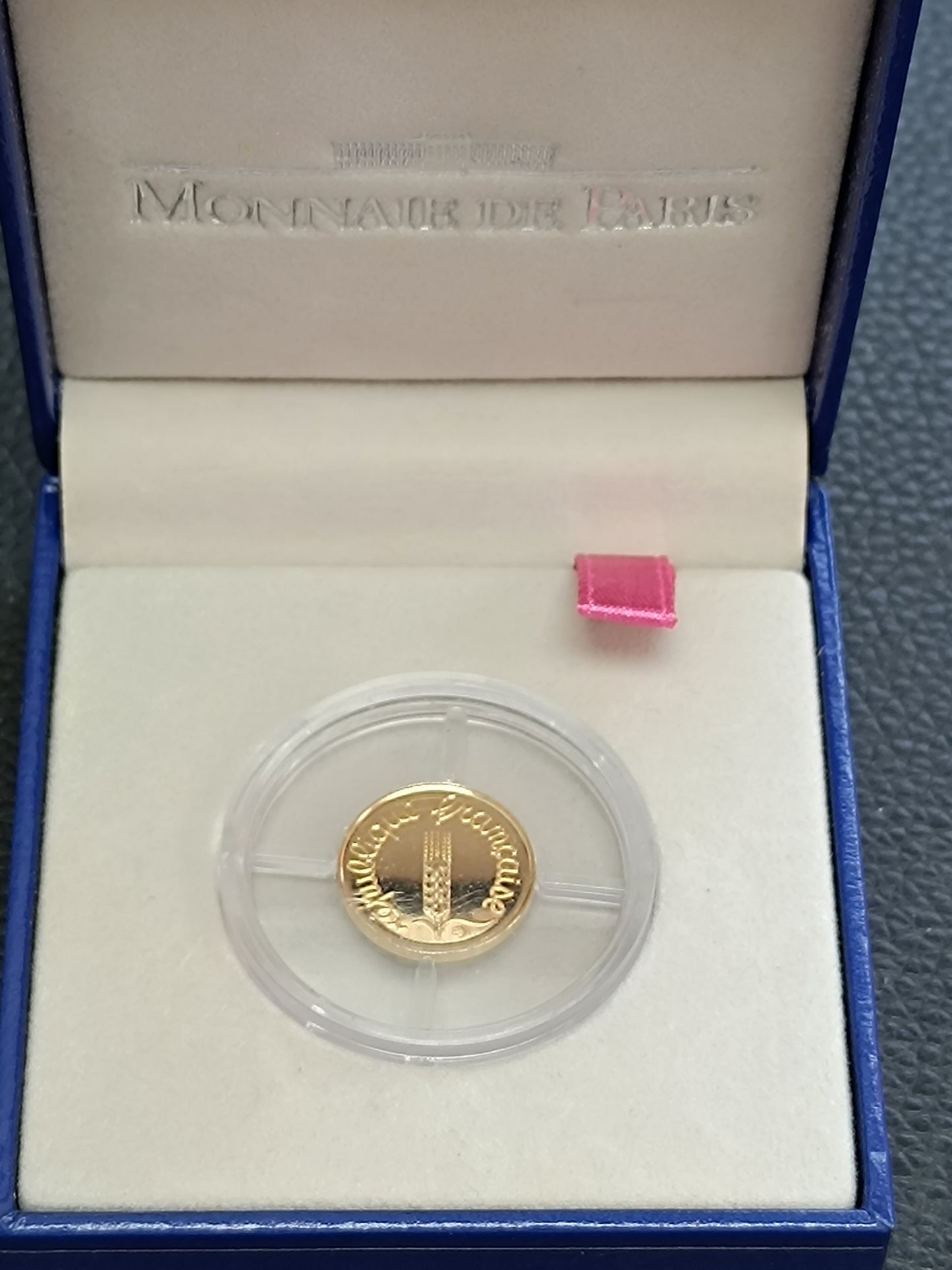 Monnaie de Paris 1 centime Épi 2000 Or BU 2.5 gr