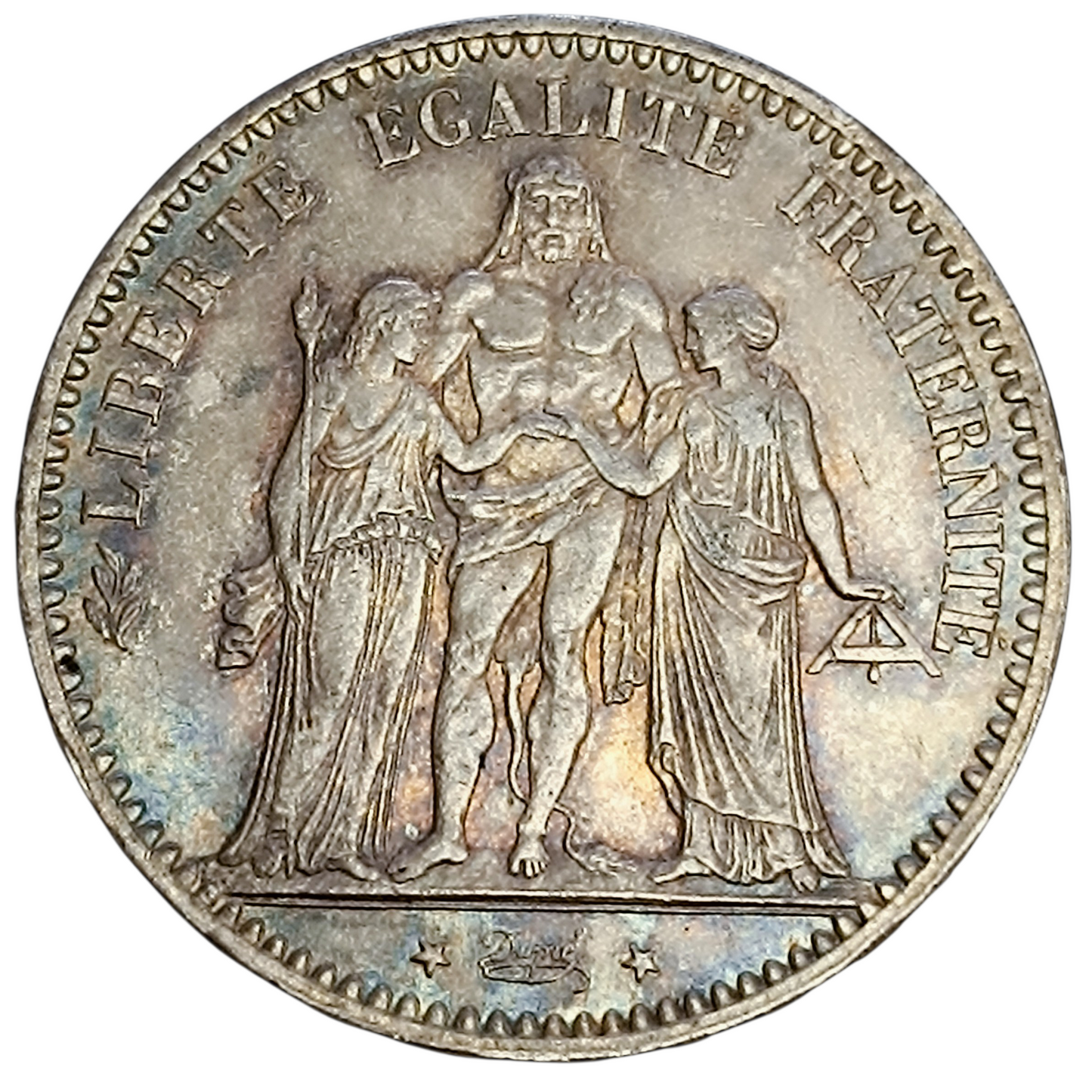 Troisième République 5 Francs 1876 A Paris Hercule Argent 25.00 gr SUP