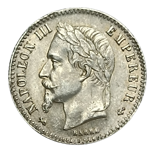 Napoléon III (1852-1870) 50 centimes 1866 K Bordeaux Tête laurée argent 2.51 gr