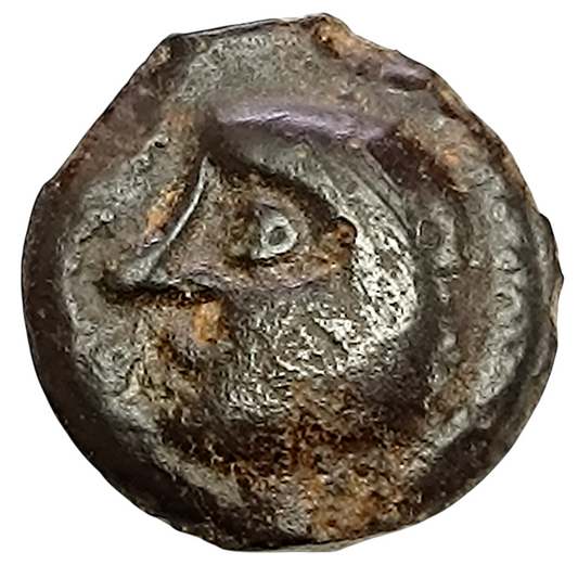 Gaule Leucques (Région de Toul) Potin à la tête d'indien 4.22 gr