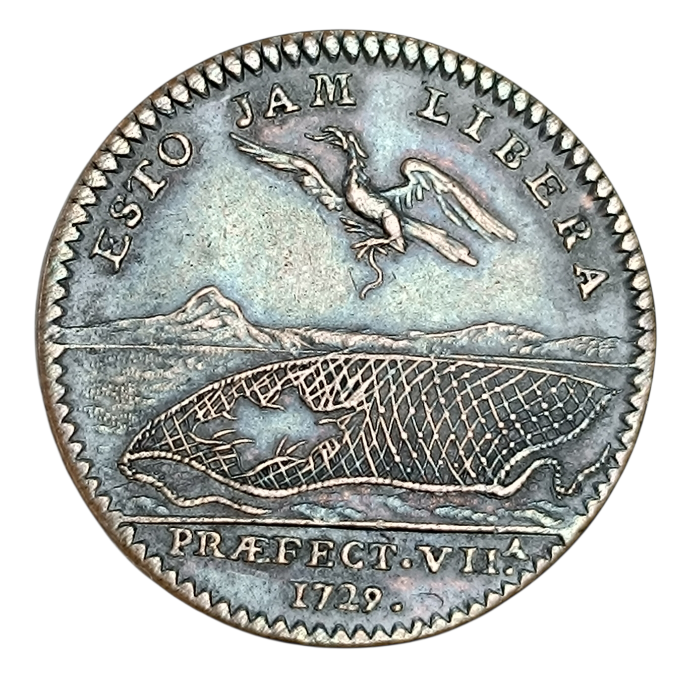 Jeton ANJOU René Robert Maire d'Angers 1729 7.39 gr