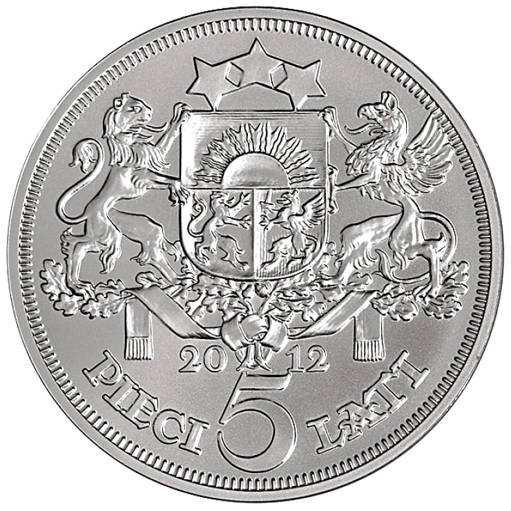 Lettonie 5 Lati 2012 Argent 25 gr Coffret