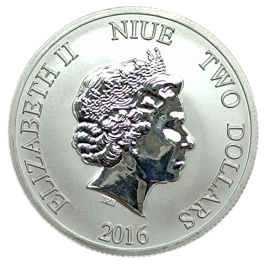 Niue 2 Dollars 2016 Elizabeth II Argent .999 Once