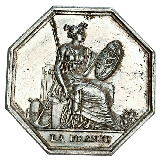 Jeton Compagnie d'assurance contre l'incendie à Paris. Ordonnance royale 27 février 1837 Argent 18.59 gr